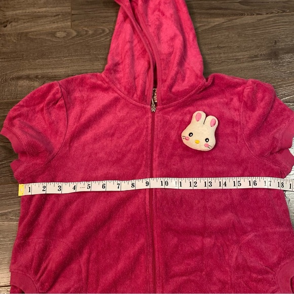 Vintage Juicy Couture Terry zipup hoodie sleeveless kawaii style full back logo - Picture 5 of 10